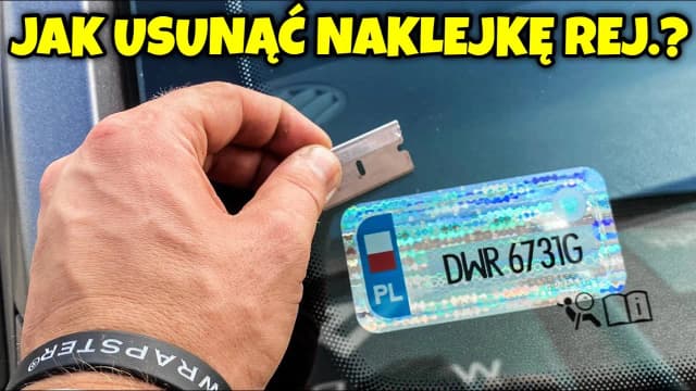 Jak usunąć naklejkę rejestracyjną z samochodu bez uszkodzeń szyby Jak usunąć naklejkę rejestracyjną z samochodu bez uszkodzeń szyby